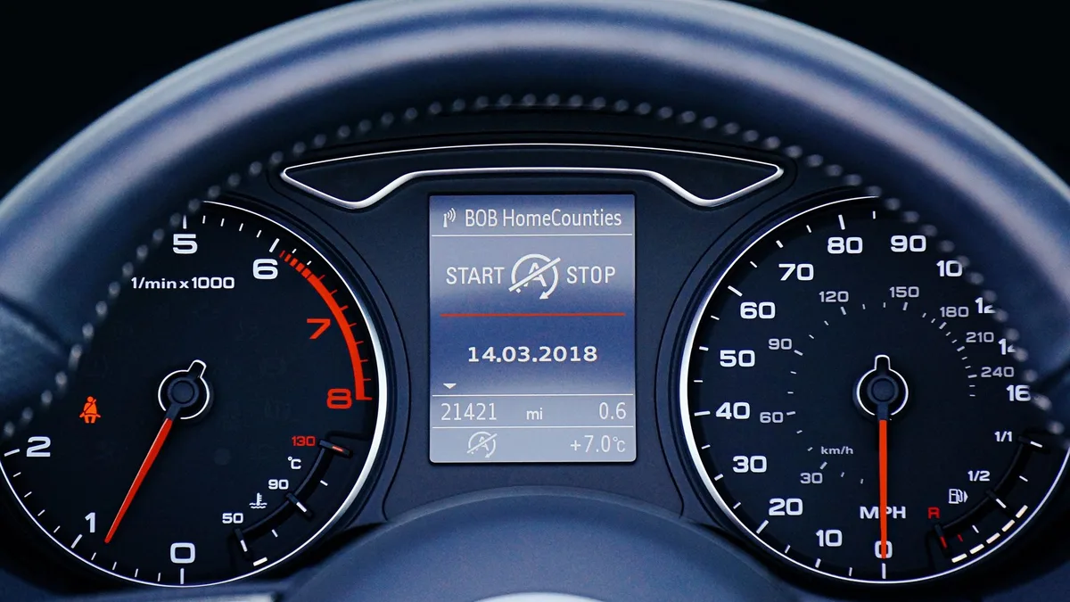 car digital dashboard display