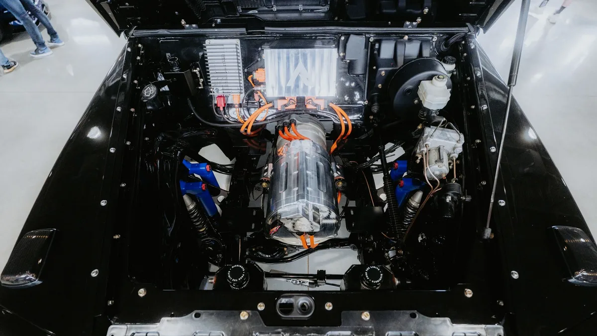 car engine electronics compartment