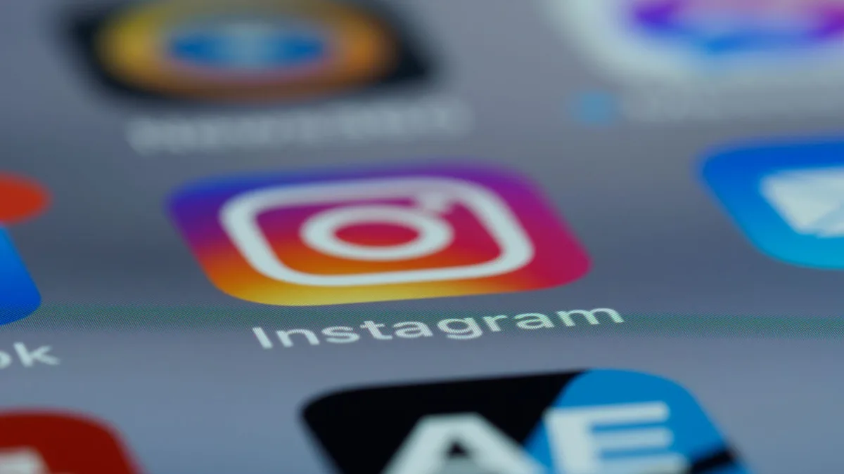 Instagram app on smartphone
