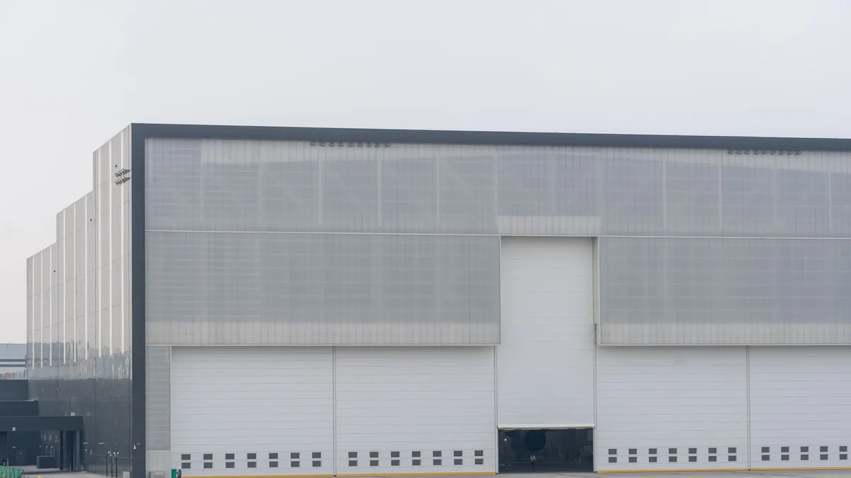 modern data center exterior building