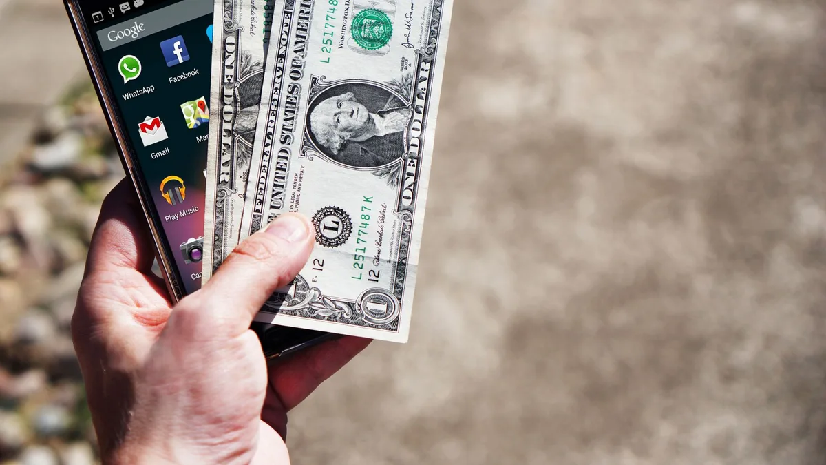smartphone banking app finance
