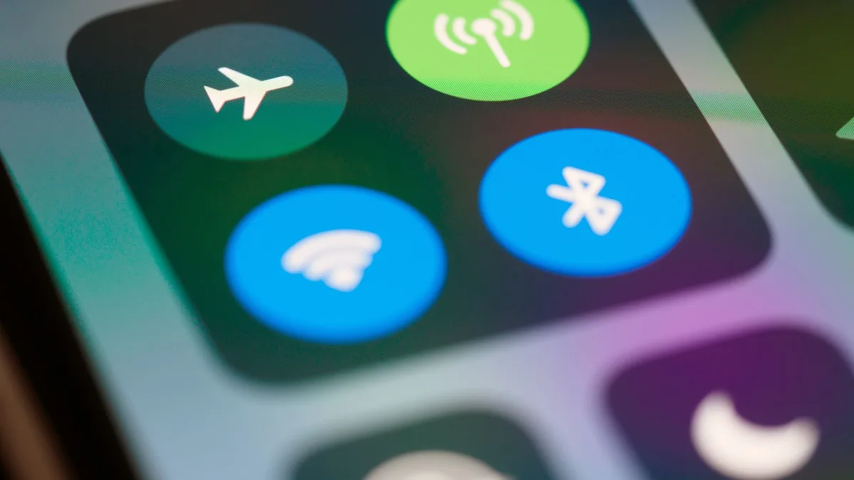 Kablosuz ağa bağlı akıllı telefon ekranı